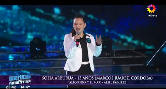 Sofía Arburua increíble con Tinelli anoche