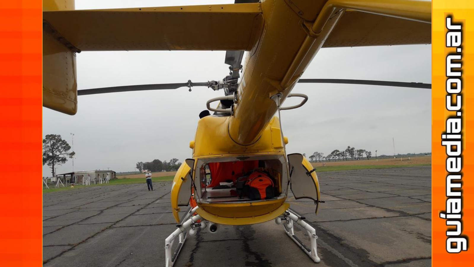 Coronavirus: Trasladaron a un paciente a Rosario en helicóptero