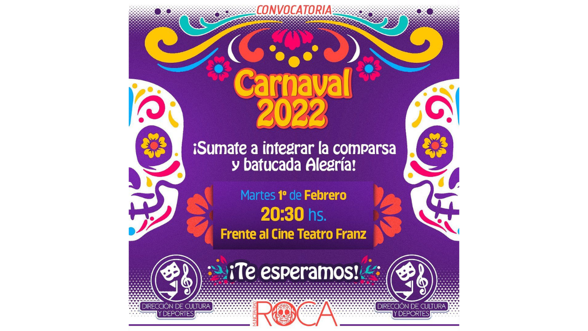 General Roca: Convocatoria para carnavales 2022